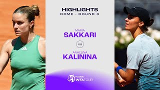 Maria Sakkari vs Anhelina Kalinina  2024 Rome Round 3  WTA Match Highlights [upl. by Hurwitz]