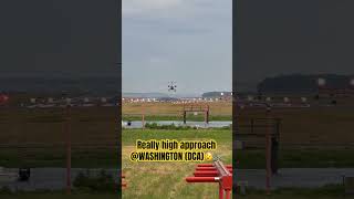 Really high approach at Washington DCA aviation airplane sports landing FlyByspotter [upl. by Rimola]