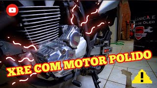 POLI O MOTOR DA MINHA XRE 300  DICA de Polimento [upl. by Esidnac922]