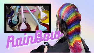 Rainbow Hair verf 🌈 Prism Holo  Bob kapsel 🌈 [upl. by Meenen]