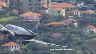 RYANAIR UNBELIEVABLE Approach and Landing at MADEIRA [upl. by Hayalat]