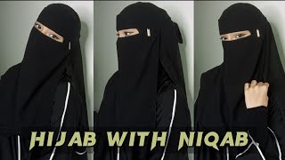 Hijab With Niqab🤍  Simple And Easy HijabNiqab Style [upl. by Zednanreh]