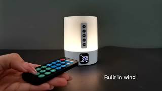 MUSKY DY29S Multifunctional Night Light Alarm Clock Bluetooth Speaker with White Noise for Baby [upl. by Aidnama]