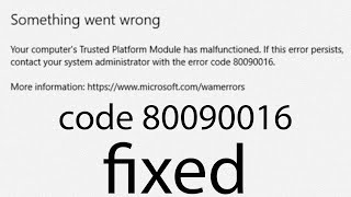 How to Easily Fix the Error Code 80090016 on Windows 1011 [upl. by Akirrehs]