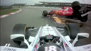 F1 Williams Onboard Crashes [upl. by Alcina]