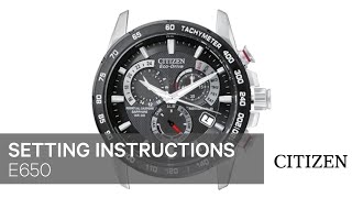 Citizen Watch Setting Instruction — E650 [upl. by Muhammad728]