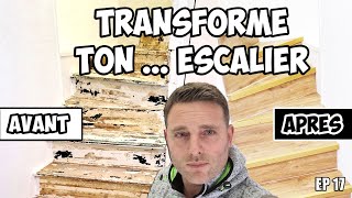 Transforme ton escalier  EP17  Parquet Quickstep Point P [upl. by Hnahk824]