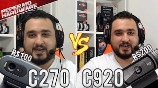 Logitech C270 vs C920 Pro lado a lado  Qualidade de Imagem e Som [upl. by Hennessy]