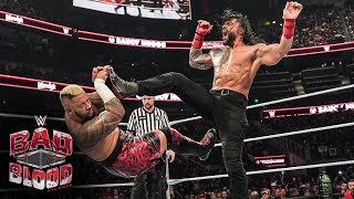 Cody Rhodes amp Roman Reigns vs The Bloodline Bad Blood 2024 highlights [upl. by Andree]