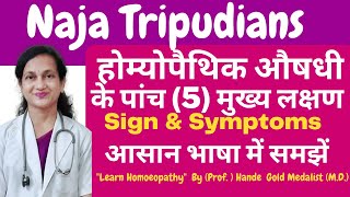 Naja Tripudians Homoeopathic Medicine Explained By Dr Hande  Five Main Symptoms BHMS [upl. by Liatnahs]