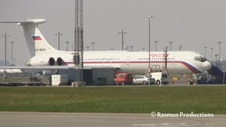 Ilyushin IL62 IL76 IL96  President Putin landing at Copenhagen Airport [upl. by Eniahpets]