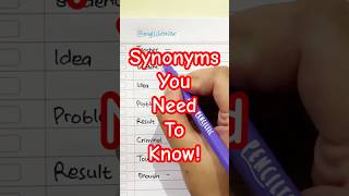 Say It Differently Synonyms You Need to Know english education learnenglish englishlearning [upl. by Doniv]