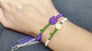 Pulseira Macrame🌷 Tutorial Passo a Passo completo [upl. by Gemperle]