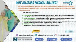 AllStars Medical Billing Rheumatology Billing amp Credentialing Experts [upl. by Lacsap497]