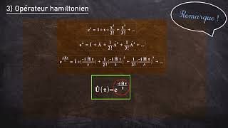 Mécanique Quantique 13  Chap III  I1 Opérateur évolution suite [upl. by Asilak825]