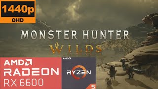 Monster Hunter Wilds Beta  1440p Benchmark  Ryzen 5 5600  RX 6600  FSR3 Frame Generation [upl. by Lavro]