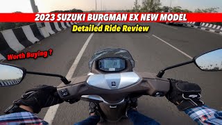 2023 Suzuki Burgman EX Detailed Ride Review  Best 125cc Scooter in India [upl. by Marchelle]