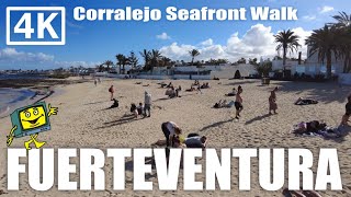 Fuerteventura Corralejo Seafront Walk from Corralejo Harbour [upl. by Landan]