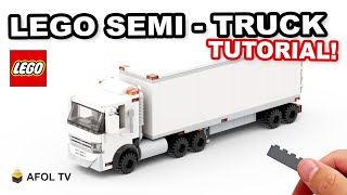 LEGO 6Wide Semi Truck Tractor Trailer Tutorial [upl. by Anoj]