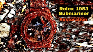 Full restoration of ROLEX submariner mechanical watch  full rusty amp abandoned watch [upl. by Atorod]