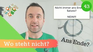 43 Deutscher Satzbau  Wo steht nicht [upl. by Liew]