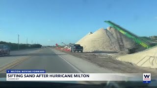 Large piles of debris and sand remain at Lovers Key after Milton [upl. by Eyks]