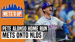 Pete Alonso Home Run Send Mets to NLDS  Metsd Up Podcast [upl. by Marielle]