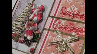 Christmas Greeting Cards  Hunkydory decopage [upl. by Manthei160]