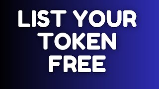 7 Websites To List Your Token Or Cryptocurrency On For FREE [upl. by Duffie]