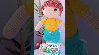 Boneca amigurumi passo a passo no canal ❤️ passoapassodecroche crochet [upl. by Froehlich]