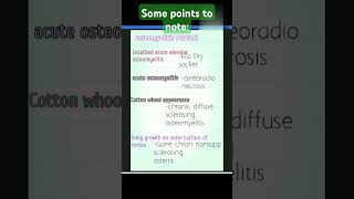 important pointsoralpathologyosteomyelitis [upl. by Salsbury729]