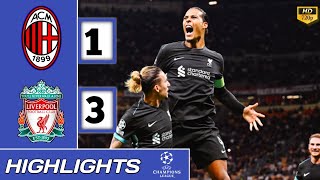 Milan 13 Liverpool Van Dijk Konate amp Szoboszlai finish deserved comebackUEFA [upl. by Fontana]