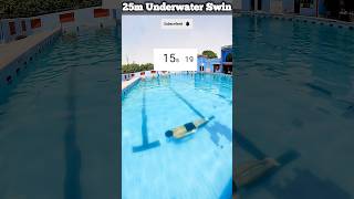 25m Smooth Underwater Swimming in 17 seconds Swimming Tips learnswimming swimming underwater [upl. by Ahsitaf]