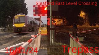 Trespass Sleaford East Level Crossing 161124 [upl. by Aivalf]