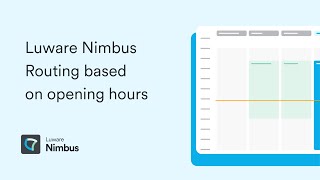 Luware Nimbus Routing Based on Opening Hours [upl. by Jacquenette]