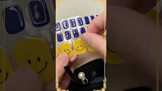 Cute Smiley Nail Sticker😊😍 Viral nail extensions  meesho nail sticker nailartideas [upl. by Ahsenom]