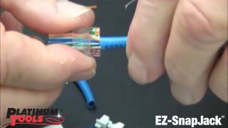 Platinum Tools EZ SnapJack Connectors  Toolless Jacks [upl. by Heyman]