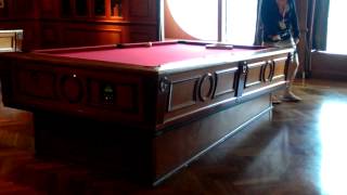 Gyroscopic self leveling pool table on cruise ship quotRadiance of the Seasquot [upl. by Nnaycart482]