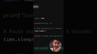 Sleep Function in Python  shorts ytshortscodingprogramming [upl. by Noslen]