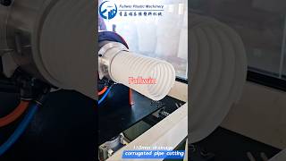 110mm drainage corrugated pipe cutting extruder plastic factory machine plasticmachine [upl. by Aneloaup885]