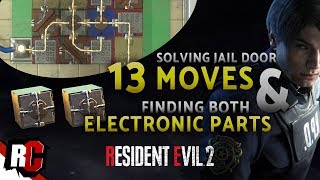 Resident Evil 2  Solving the Jails Electronics in 13 Moves How to find Electronic Parts [upl. by Cavil227]