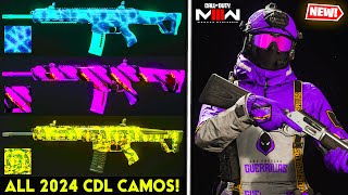 ALL 12 NEW CDL 2024 CAMOS SHOWN 😍 Atlanta FaZe Team Packs Call of Duty League Bundles MW3 Warzone [upl. by Annohsal698]