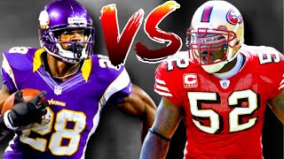 Adrian Peterson vs Patrick Willis 2007  RB vs LB Matchup [upl. by Embry]