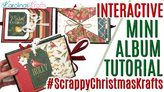 6x8 Mini Album Tutorial letsgetscrappy2654 Collab ScrappyChristmasKrafts Landscape Mini Album [upl. by Aihsik]