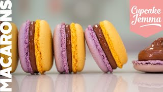 Passionfruit amp Milk Chocolate Macaron Recipe with Step by Step instructions  Cupcake Jemma [upl. by Ohcamac792]