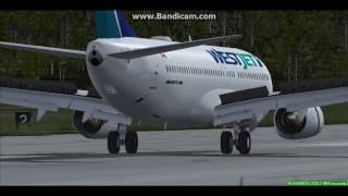 WestJet B737 Kelowna International Airport CYLW Landing FS9 [upl. by Fu]