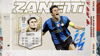 FIFA 22 MID 88 ZANETTI PLAYER REVIEW [upl. by Negroj69]