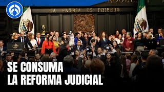 Senado aprueba Reforma Judicial en lo general en medio de agarrones y protestas [upl. by Eiramesor]