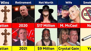 WWE Comparison  The Undertaker vs Kane  Net Worth  Wife Salary Car House Religion Records [upl. by Anitsirhc]