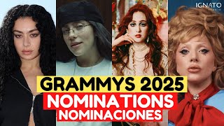 GRAMMYS 2025 NOMINATIONS  NOMINACIONES [upl. by Blen]